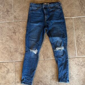 Top shop women’s 30x30 Dark Blue Distressed Women’s Skinny Jeans